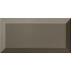 Carrelage Métro biseauté gris foncé brillant DARK GREY 10x20 cm - 1m² Equipe