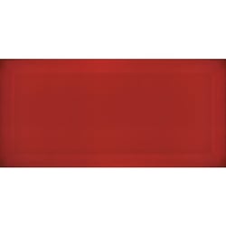 Carrelage Métro biseauté Rojo rouge brillant 10x20 cm - 1m² 