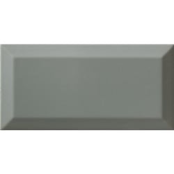 Carrelage Métro biseauté Sage vert de gris brillant 10x20 cm - 1m² 