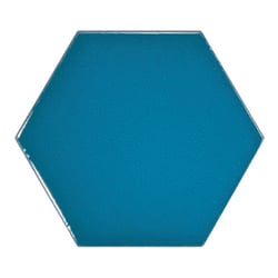 Carreau bleu électrique 12.4x10.7cm SCALE HEXAGON ELECTRIC BLUE 23836 - 0.50m² 