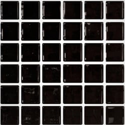 Mosaique noire 5x5 sur trame 30.7x30.7 NEGRO A-11 - 2 m² 