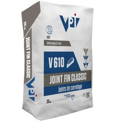 Joint fin classic pour carrelage V610 acier - 25 kg 