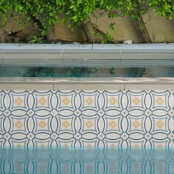 Carrelage piscine imitation ciment rosace 20x20 cm CAPRICE SAINT TROPEZ 20941 1m² 