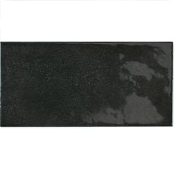 Faience effet zellige noir 6.5x13.2 VILLAGE BLACK 25587 - 0.5m² Vives Azulejos y Gres