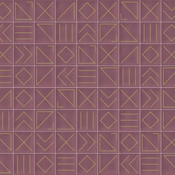 Faïence géométrique rose 23x33.5 cm NAGANO MARSALA - 1m² 