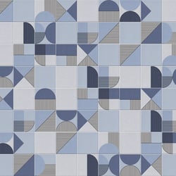 Faïence géométrique bleu marine 23x33.5 cm NAGO INDIGO- 1m² 