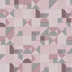 Faïence géométrique rose 23x33.5 cm NAGO MARSALA - 1m² 