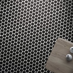 Carrelage imitation mosaïque 30,9x30,9 cm CIRCLE BLACK - 0.86m² 