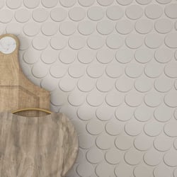 Carrelage imitation mosaïque 30,9x30,9 cm CIRCLE WHITE - 0.86m² Realonda