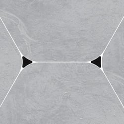 Carrelage hexagonal grand format imitation béton SPA PIET CENIZA 51'6X56'5 - 0,913 m² 