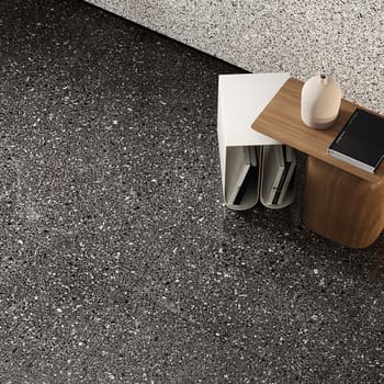 Carrelage grès cérame effet pierre PALMERSTON ALGO BLACK 60X60 - 1,44m² 