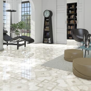 Carrelage effet marbre rectifié ZERUBE R GRIS 59,3x59,3 - 1,06 m² 