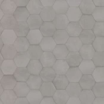 Carrelage hexagonal tomette décor 23x26.6cm BAMPTON Gris - 0.50m² 