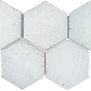 TCBL05 - TERRE CUITE EMAILLEE HEXAGONE BLANC 11X12,5 CM  - 0,32 m² 