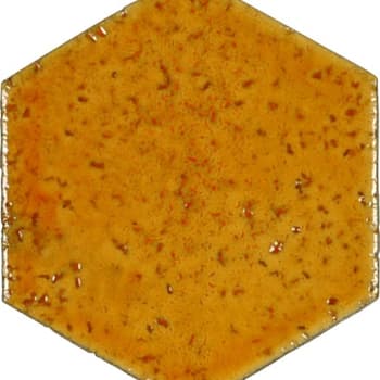 TCJA02 - TERRE CUITE EMAILLEE HEXAGONE MOUTARDE 11X12,5 CM  - 0,32 m² 