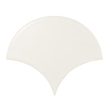 Lot de 20.35 m² - Carreau blanc mat 10.6x12cm SCALE FAN WHITE MATT 21977 