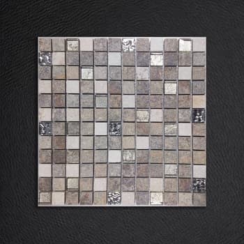 Mosaïque marbre et verre MALLA URALES GRIS - 30x30 - 7 unités 