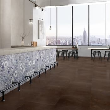 Carrelage imitation azulejo Ozone blue decor 60x60 - Rectifié - 1,773m² 