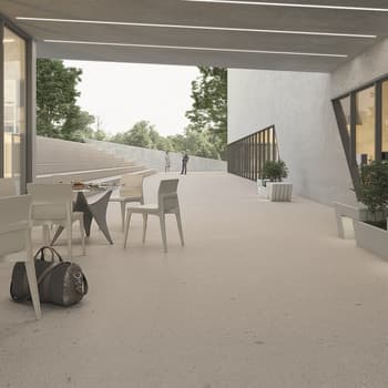 Carrelage grand format grès cérame imitation terrazzo GALBE CENIZA 80X80 - 1,28 m² 