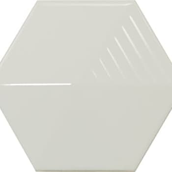 Faïence hexagonale décorée à relief MAFINGA UMBRELLA MINT 12,4X10,7 cm - 0,36 m² 