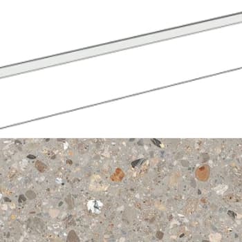 Plinthe carrelage aspect terrazzo DRAKKEN GREY 7,2X60 - 10 unités 