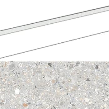 Plinthe carrelage aspect terrazzo DRAKKEN LIGHT 7,2X60 - 10 unités 