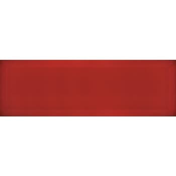 Carrelage métro biseauté rouge 10x30 cm Rojo brillant - 1.02m² 