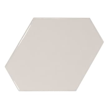 Carreau gris clair brillant 10.8x12.4cm SCALE BENZENE LIGHT GREY - 0.44m² 