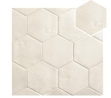 Carrelage hexagonal effet pierre CIERI NIEVE 18x20,5 - 1 m²