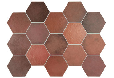 Carrelage hexagonal HOUDAN WINE 17,5x20 - 0,71 m²