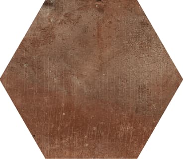 Carrelage couleur terre cuite CALLOT HEX BROWN - 15X17,3 - 0,86 m²