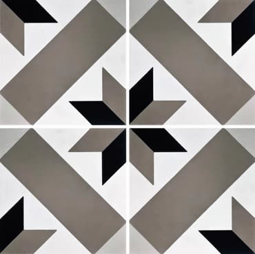 Carreau de ciment décor géométrique gris taupe 20x20 cm ref1150-5 - 0.48m²