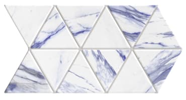 Faience style triangulaire TRENTON THASSOS BLUE - 48,5X28 - 0,94 m²