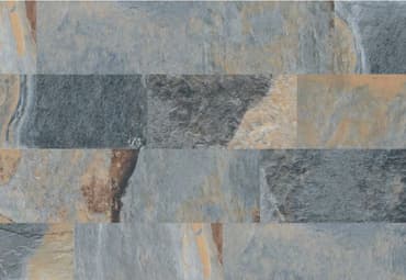 Carrelage effet pierre multicouleur nuances de gris et de marron 30x60 cm