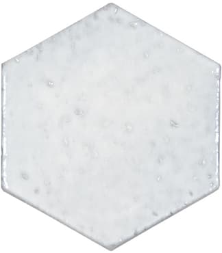 TCBL05 - TERRE CUITE EMAILLEE HEXAGONE BLANC 11X12,5 CM- 0,32 m²