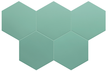 Carrelage hexagonal nuancé CHARLEY JADE UNI 17,5X20 - 0.71 m²