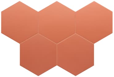Carrelage hexagonal nuancé CHARLEY WARM SIENA UNI 17,5X20 - 0.71 m²