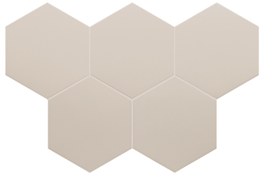 Carrelage hexagonal nuancé CHARLEY TAUPE UNI 17,5X20 - 0.71 m²
