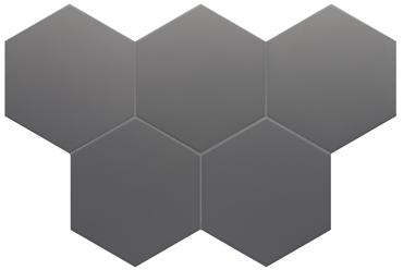Carrelage hexagonal nuancé CHARLEY BLACK UNI 17,5X20 - 0.71 m²