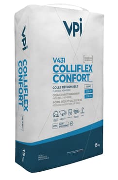 Colle carrelage facile COLLIFLEX CONFORT V431 BLANC - 15 kg VPI