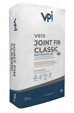 Joint fin classic pour carrelage V610 BLANC - 25 kg VPI