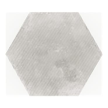 ECHANTILLON (taille variable) de Carrelage hexagonal décor gris 29.2x25.4cm URBAN HEXAGON MÉLANGE SILVER 23603