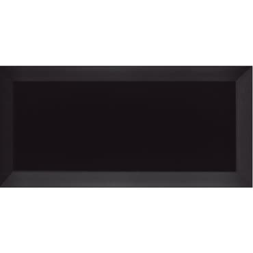 ECHANTILLON (taille variable) de Carrelage Métro biseauté Negro noir brillant 10x20 cm