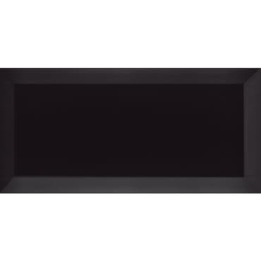 ECHANTILLON (taille variable) de Carrelage Métro biseauté Negro noir mat 10x20 cm