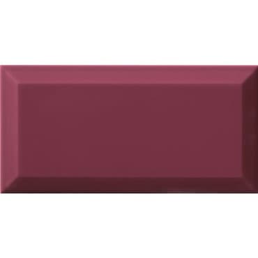 ECHANTILLON (taille variable) de Carrelage Métro biseauté Malva amarante brillant 10x20 cm