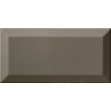 ECHANTILLON (taille variable) de Carrelage Métro biseauté gris foncé brillant DARK GREY 10x20 cm