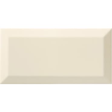 ECHANTILLON (taille variable) de Carrelage Métro biseauté bone beige brillant 10x20 cm