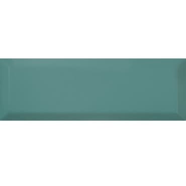 ECHANTILLON (taille variable) de Carrelage Métro biseauté 10x30 cm TURQUESA brillant