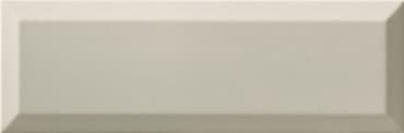 Carrelage Métro biseauté 10x30 cm gris clair brillant -    - Echantillon