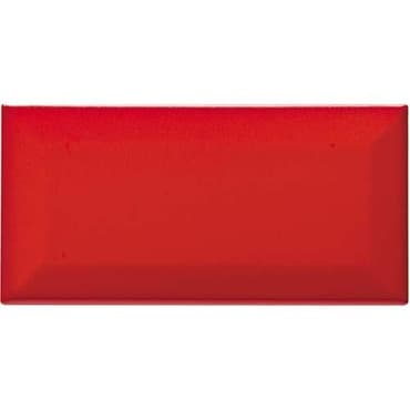Carreau métro grès cérame rouge mat VERMIGLIO 7,5x15 cm -   - Echantillon
